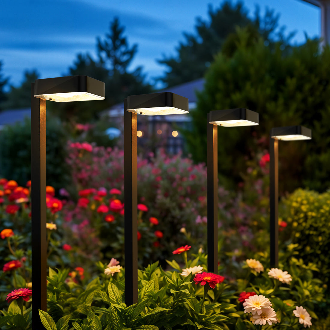 HMDecor Bright Solar Modern Pathway Lights