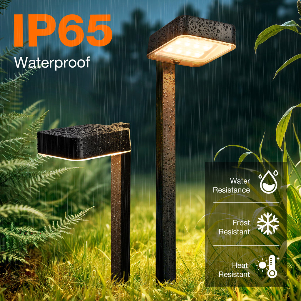 HMDecor Bright Solar Modern Pathway Lights
