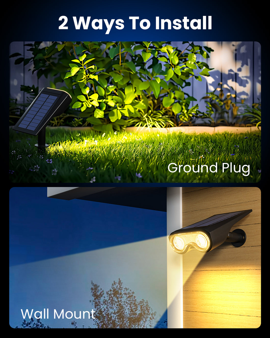 HMDecor Solar Spot Lights Outdoor
