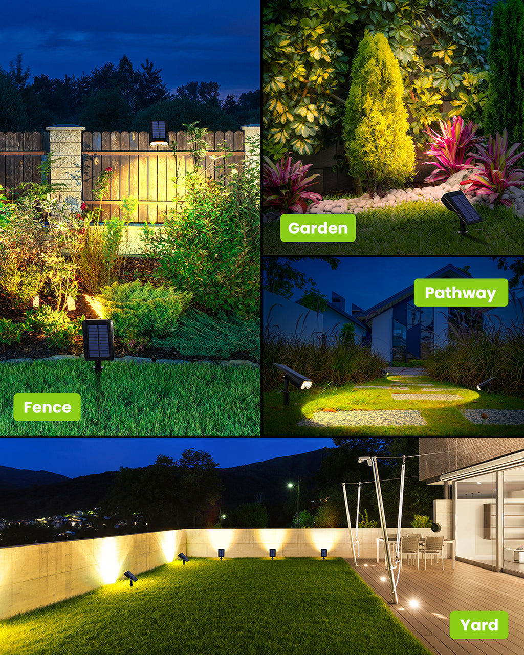 HMDecor Solar Spot Lights Outdoor